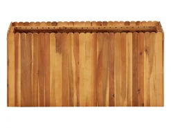 Canteiro elevado para plantas e flores jardim 100 x 30 x 50 cm madeira maciça de acácia 02_0000975