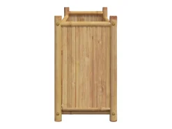 Canteiro elevado para plantas flores terraço jardim 100 x 30 x 50 cm bambu marrom 02_0037266