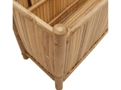 Canteiro elevado para plantas flores terraço jardim 100 x 30 x 50 cm bambu marrom 02_0037266