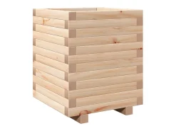 Canteiro elevado para plantas flores pátio jardim 40 x 40 x 49,5 cm madeira de pinho maciça marrom 02_0037566