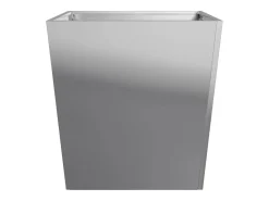 Canteiro elevado para plantas flores terraço jardim 50 x 50 x 50 cm aço galvanizado cinza 02_0037660
