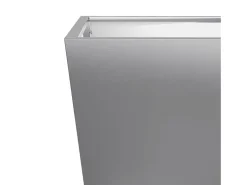Canteiro elevado para plantas flores terraço jardim 50 x 50 x 50 cm aço galvanizado cinza 02_0037660