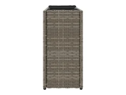 Canteiro elevado para plantas flores jardim terraços com 2 vasos conjunto de 2 90 x 20 x 40 cm resina trançada cinza 02_0038855