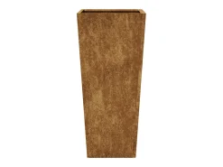 Canteiro elevado para plantas e flores terraço jardim 35 x 35 x 75 cm aço Corten marrom 02_0037514