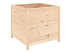 Canteiro elevado para plantas e flores terraço jardim 82,5 x 82,5 x 78 cm madeira de pinho maciça marrom 02_0037948