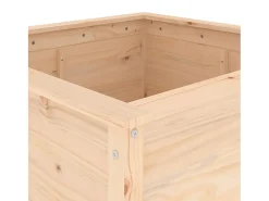 Canteiro elevado para plantas e flores terraço jardim 82,5 x 82,5 x 78 cm madeira de pinho maciça marrom 02_0037948