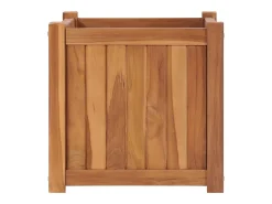 Canteiro elevado para plantas e flores terraço/jardim 40 x 40 x 40 cm madeira maciça de teca marrom 02_0039230