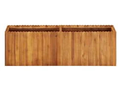Canteiro elevado para plantas e flores jardim 150 x 30 x 50 cm madeira maciça de acácia 02_0000999