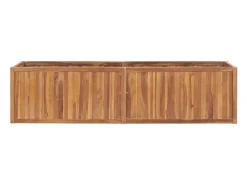 Canteiro elevado para plantas e flores terraço jardim 200 x 50 x 50 cm madeira maciça de teca marrom 02_0039398