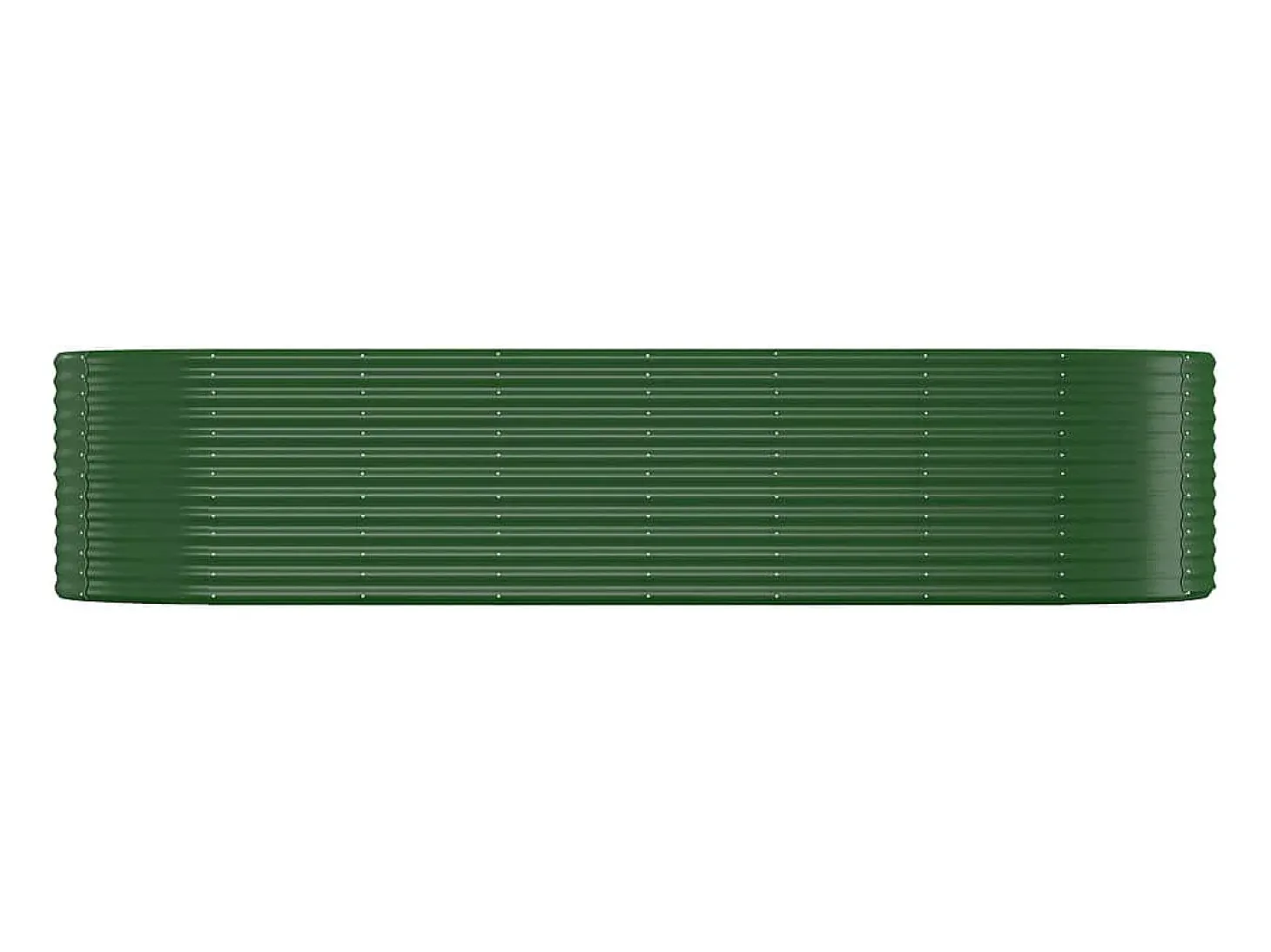 Canteiro elevado para plantas e flores adequado para pátios e jardins aço revestido a pó 322 x 100 x 68 cm verde 02_0039631