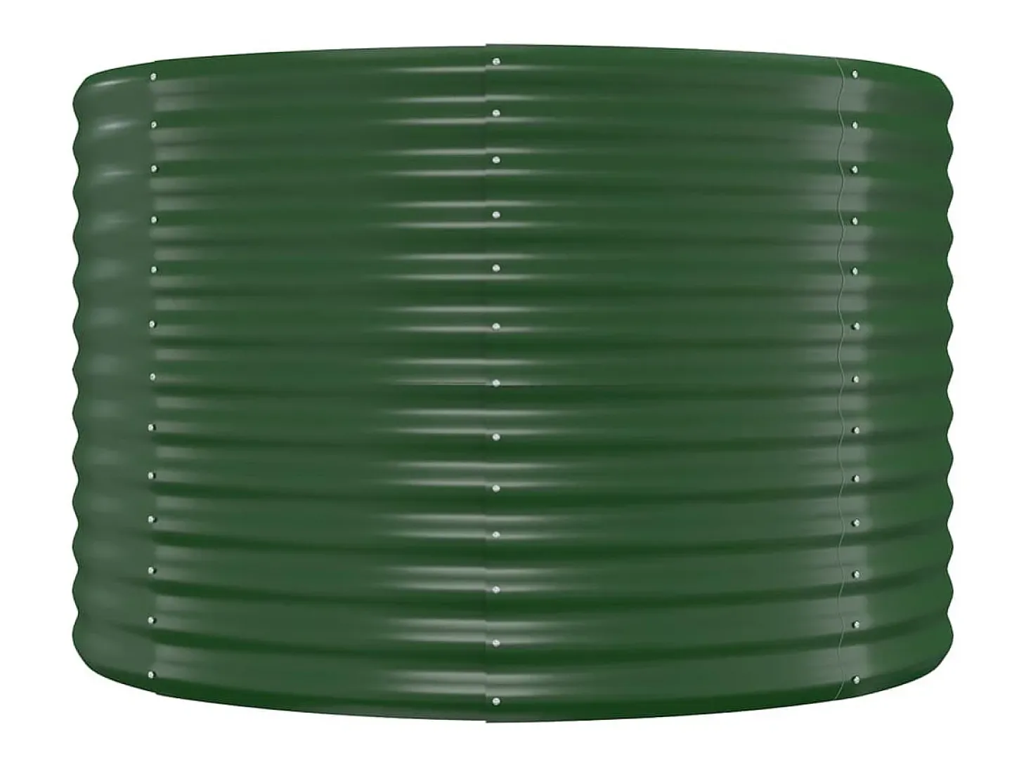 Canteiro elevado para plantas e flores adequado para pátios e jardins aço revestido a pó 322 x 100 x 68 cm verde 02_0039631