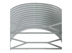 Canteiro elevado para plantas e flores adequado para pátios e jardins aço revestido a pó 322 x 100 x 68 cm verde 02_0039631