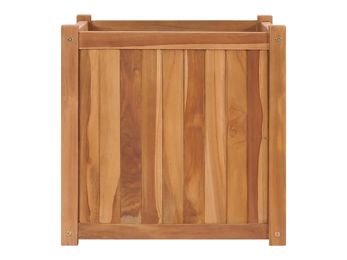 Canteiro elevado para plantas e flores ideal para terraços e jardins 50 x 50 x 50 cm madeira maciça de teca marrom 02_0039232