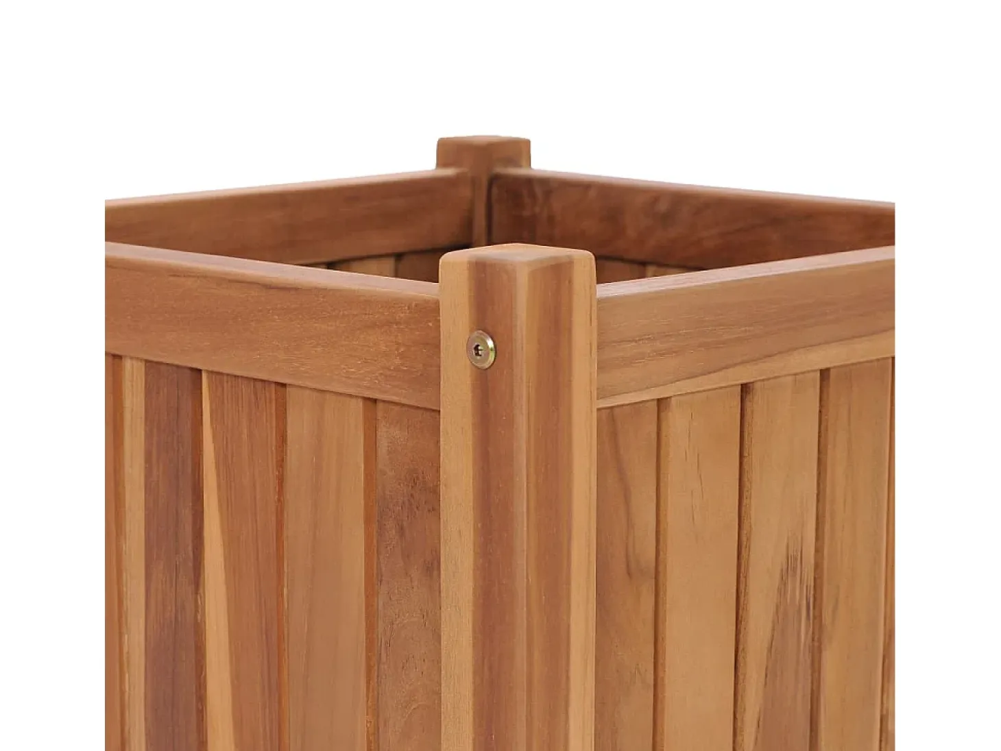 Canteiro elevado para plantas e flores ideal para terraços e jardins 50 x 50 x 50 cm madeira maciça de teca marrom 02_0039232