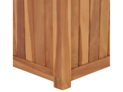 Canteiro elevado para plantas e flores ideal para terraços e jardins 50 x 50 x 50 cm madeira maciça de teca marrom 02_0039232