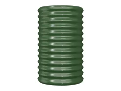 Canteiro elevado para plantas e flores adequado para pátios e jardins feito de aço revestido a pó 40 x 40 x 68 cm verde 02_0038575