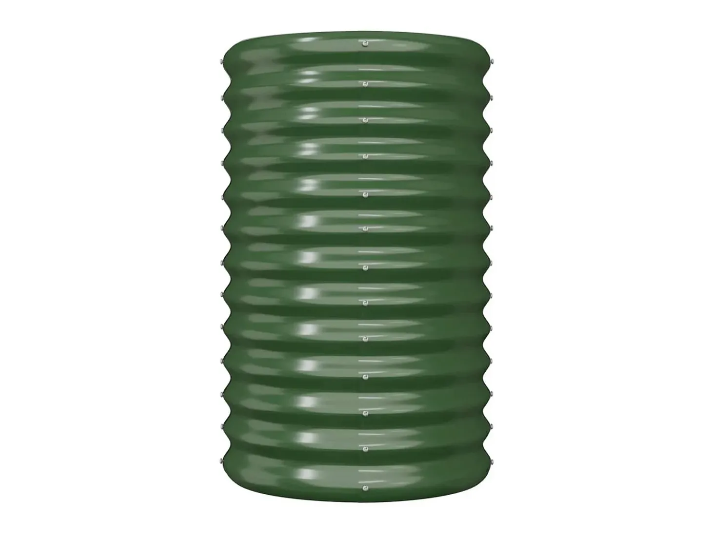 Canteiro elevado para plantas e flores adequado para pátios e jardins feito de aço revestido a pó 40 x 40 x 68 cm verde 02_0038575