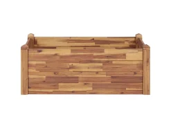 Canteiro elevado para plantas e flores jardim 110 x 60 x 44 cm madeira maciça de acácia 02_0000984
