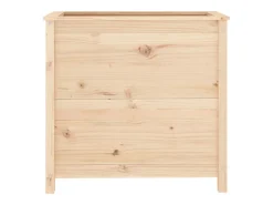 Canteiro elevado para plantas e flores terraço jardim 82,5 x 40 x 78 cm madeira de pinho maciça marrom 02_0037936