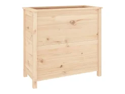 Canteiro elevado para plantas e flores terraço jardim 82,5 x 40 x 78 cm madeira de pinho maciça marrom 02_0037936