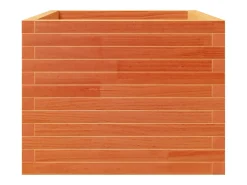Canteiro elevado para plantas e flores ideal para terraços e jardins com acabamento em cera 60 x 60 x 49,5 cm madeira maciça de pinho marrom 02_0038474