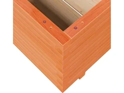 Canteiro elevado para plantas e flores ideal para terraços e jardins com acabamento em cera 60 x 60 x 49,5 cm madeira maciça de pinho marrom 02_0038474