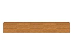 Canteiro elevado para plantas e flores terraço jardim 482 x 50 x 69 cm aço corten marrom 02_0039456