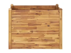 Canteiro elevado para plantas e flores jardim 110 x 60 x 84 cm madeira maciça de acácia 02_0000985