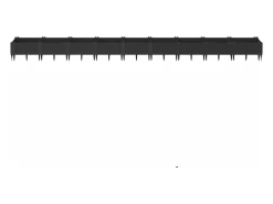 Canteiro elevado para plantas flores pátio jardim com estacas 362,5 x 42,5 x 28,5 cm PP preto 02_0038192