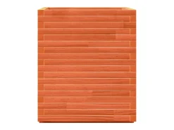 Canteiro elevado para plantas e flores ideal para terraços e jardins com acabamento em cera 60 x 60 x 72 cm madeira maciça de pinho marrom 02_0038477