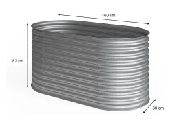 Canteiro elevado prata 160x82x80