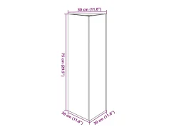 Canteiro elevado triangular para plantas e flores ideal para terraços e jardins com dimensões de 30 x 26 x 75 cm e acabamento em aço preto código 02_0038804.