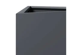 Canteiro elevado triangular para plantas e flores ideal para terraços e jardins com dimensões de 30 x 26 x 75 cm em aço antracite código 02_0038802.