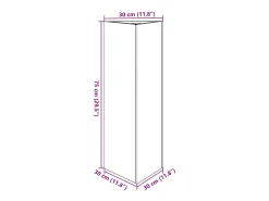 Canteiro elevado triangular para plantas e flores ideal para terraços e jardins com dimensões de 30 x 26 x 75 cm em aço antracite código 02_0038802.