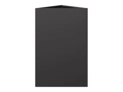 Canteiro elevado triangular para plantas e flores ideal para terraços e jardins com dimensões de 50 x 43 x 75 cm e acabamento em aço preto código 02_0038816.