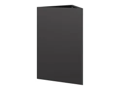 Canteiro elevado triangular para plantas e flores ideal para terraços e jardins com dimensões de 50 x 43 x 75 cm e acabamento em aço preto código 02_0038816.