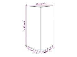 Canteiro elevado triangular para plantas e flores ideal para terraços e jardins com dimensões de 50 x 43 x 75 cm e acabamento em aço preto código 02_0038816.