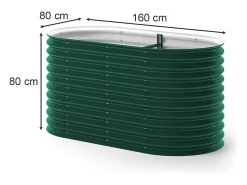 Canteiro elevado verde 160x80x80