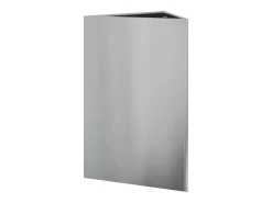 Canteiro triangular elevado para plantas flores e pátio/jardim 50 x 43 x 75 cm aço galvanizado prata 02_0038818