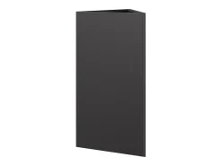 Canteiro triangular elevado para plantas flores e pátio/jardim 40 x 34,5 x 70 cm aço preto 02_0038810
