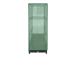 Canteiro/jardineira elevada com cobertura em imitação de rattan 160 x 40 x 123 cm preta 02_0038747
