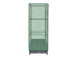 Canteiro/jardineira elevada com cobertura em imitação de rattan 80 x 40 x 123 cm azul/cinza 02_0038786