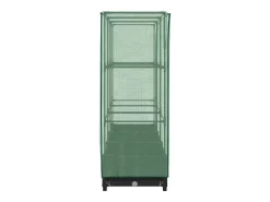 Canteiro/jardineira elevada com cobertura em imitação de rattan 120 x 40 x 123 cm preta 02_0038735