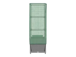 Canteiro/jardineira elevada com cobertura em imitação de rattan 40 x 40 x 139 cm cinza claro 02_0038776