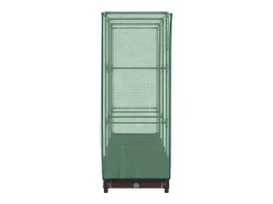 Canteiro/jardineira elevada com cobertura em imitação de rattan 120 x 40 x 123 cm marrom 02_0038733
