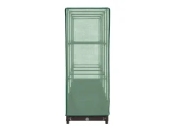 Canteiro/jardineira elevada com cobertura em imitação de rattan 160 x 40 x 123 cm marrom 02_0038751