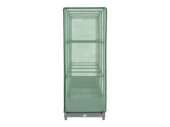 Canteiro/jardineira elevada com cobertura em imitação de rattan 160 x 40 x 123 cm cinza claro 02_0038749