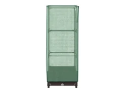 Canteiro/jardineira elevada com cobertura em imitação de rattan 40 x 40 x 123 cm marrom 02_0038768