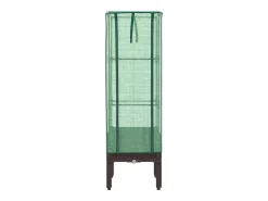 Canteiro/jardineira elevada com cobertura em imitação de rattan 40 x 40 x 140 cm marrom 02_0038777