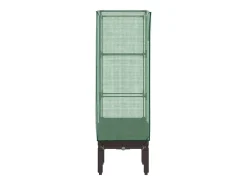 Canteiro/jardineira elevada com cobertura em imitação de rattan 40 x 40 x 140 cm marrom 02_0038777